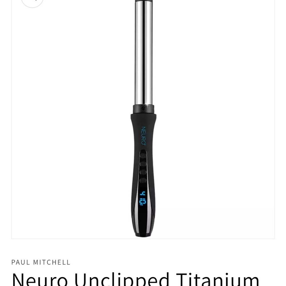 Paul Mitchell Neuro Titanium Curling Wand - Black and Silver